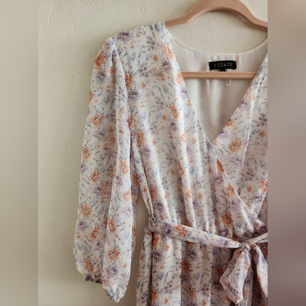 Floral Maxi Dress by 1 State - White and Orange - Picture 2 of 6